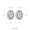 Light luxury egg shaped S925 silver plated platinum Moissanite diamond pendant earring set 2